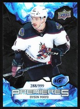 2021-22 Upper Deck Ice Premieres Dysin Mayo Rookie 288/999 Arizona Coyotes #194