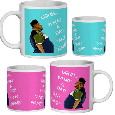 Harvey Price Tasse personalisiert What a Day Zitat lustig Geburtstagsgeschenk Arbeit Geplänkel