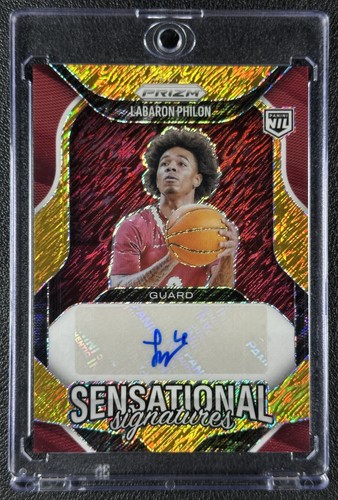 LABARON PHILON 2025-26 PANINI PRIZM SENSATIONAL AUTO GOLD SHIMMER FOTL 2/10