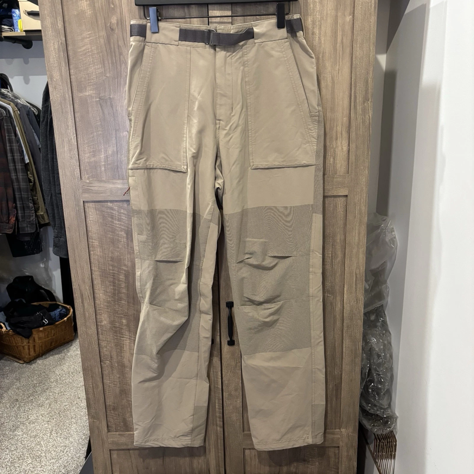 REI Coop Pants Mens 32x32 Screeline Technical Hiking Belted Nylon Cargo Flexible