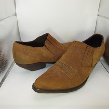 Guess by Georges Marciano Brown Western Leather Ankle Boots Women's 7.5