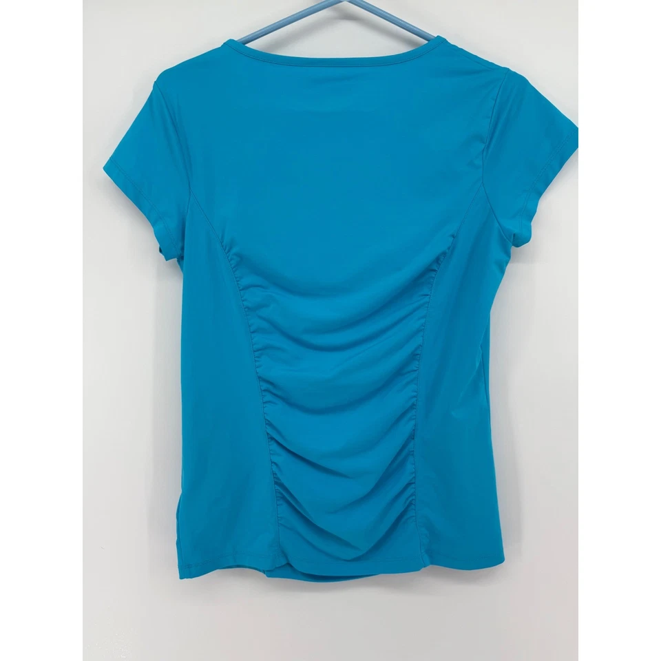 Top deportivo de golf azul turquesa manga corta Lija para mujer L SEA ISLAND Foto 3 de 3