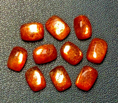 Top Natural Sunstone Gemstone, Smooth Polished Flashy Fire ,Cushio Shape 5x7 MM