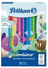 12 Pelikan Dreikant-Buntstifte combino, 12er Kartonetui