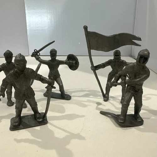 Vintage Marx Medieval Warriors And Knights 1960’s Set Of 5