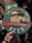 Vintage Moosehead Canadian Lager Beer Wall Sign Mancave 3D Faux Wood