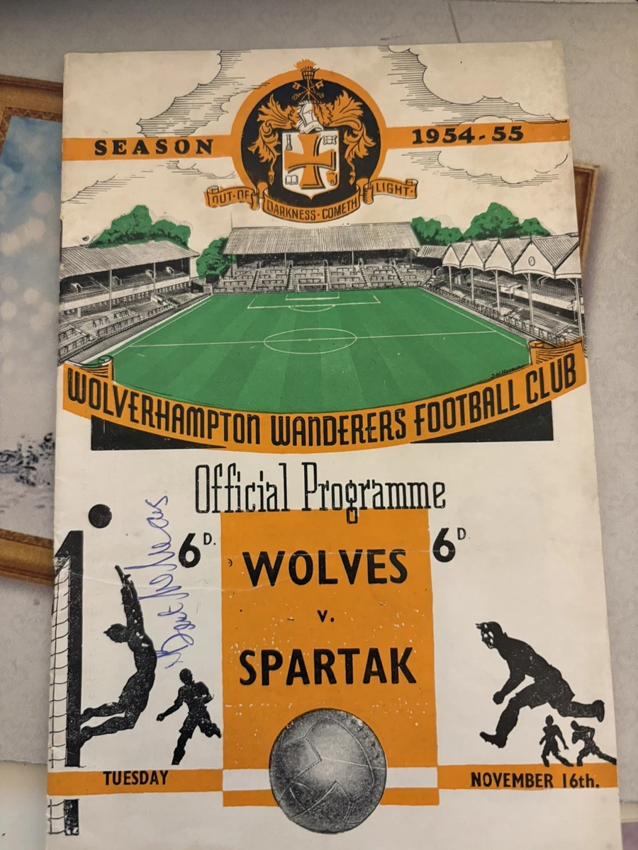 A bound volume of Wolverhampton Wanderers home programmes from 1953/54