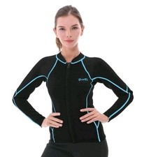 GoldFin 2mm Women's Long Sleeve Neoprene Wetsuit Top for Diving, Surfing, Swim