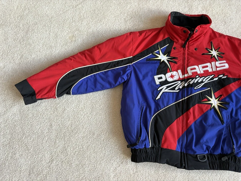Vintage Polaris Jacket Small Mens Racing Coat Winter VTG 1990s AOP - Image 4 of 4