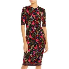 Alice + Olivia Floral Black Multicolor Delora Dress Size 2
