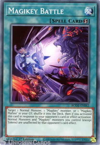 BODE-EN062 Magikey Battle : Common : 1st Edition Mint YuGiOh Card