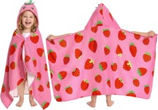 OLAOLA Badeponcho Kinder, Weich und Schnelltrocknendes Badetuch Poncho,
