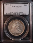 1844-O Seated Liberty Half Dollar - PCGS XF45! Lovely Better Date New Orleans!
