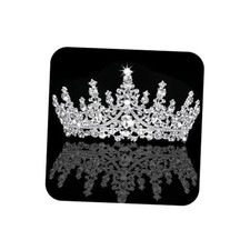 Silver Tiara and Crown for Women Crystal Queen Crowns Rhinestone T0,Silver