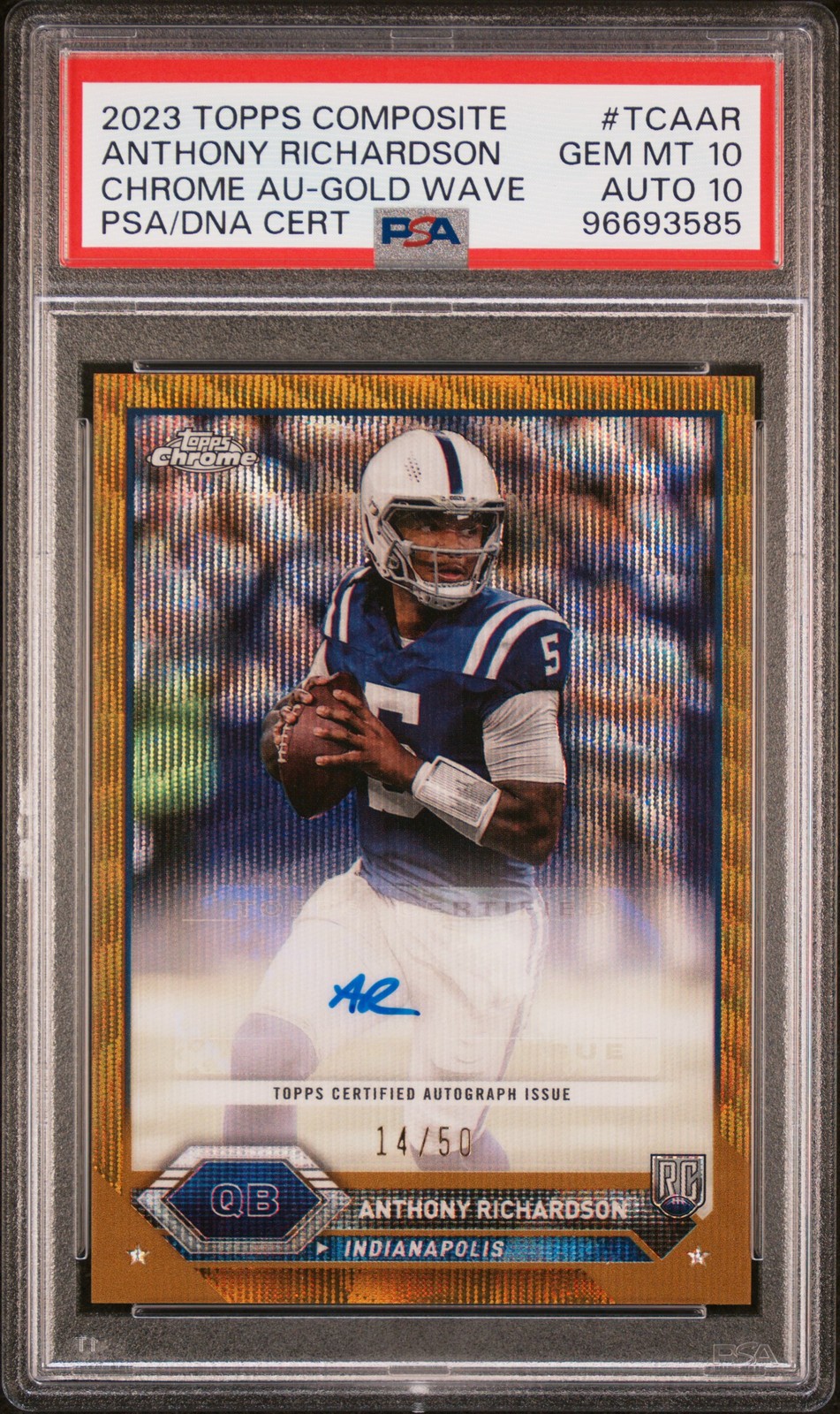 Anthony Richardson Topps Composite Topps Chrome Autographs #TCAAR Base