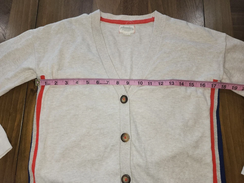 Cárdigan suéter a rayas Mini Boden Johnnie B mezcla de cachemir talla 13-14 juvenil Foto 2 de 4