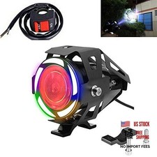 Super Bright 125W LED Fog Light Auxiliary Motorcycle Headlight With Demon