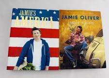 Jamie Oliver Cookbooks America & Italy 2 Book Bundle Hardcover