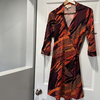 Flora Bea NYC Milo Wrap Dress Multicolor Size Large 