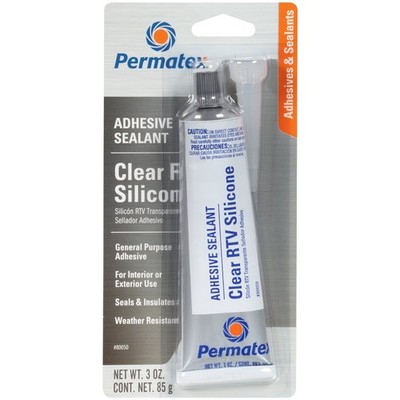Permatex 80050 Clear RTV Adhesive Sealant 3 OZ - Si