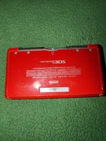 Nintendo 3DS Handheld System Flame Red CTR-001 Charger/Case No Sylus