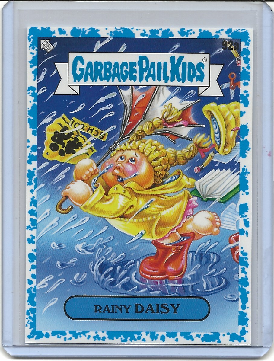 Garbage Pail Kids GPK Series 1 Late to School SPIT BLUE - RAINY