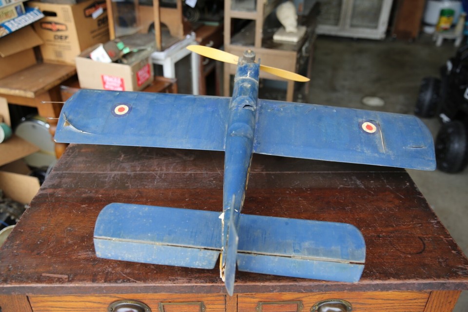 Vintage gas powered control line airplane Forster Engine wood not cox ...
