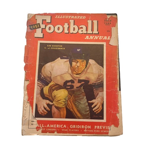 1951 Football Illustrated Annual Magazine, Les Richter Cal California Bears POOR - Picture 2 of 5
