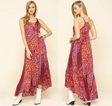 Free People Work of Art Printed Maxi Dress Size Small