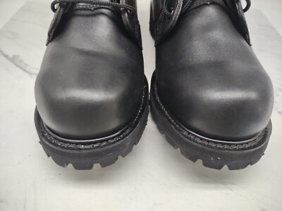 VTG 1997 Men\'s Wolverine Black Leather Combat Boots Military Size 8W Deadstock VTG 1997 Men main image 2