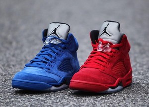 blue and red jordan 5