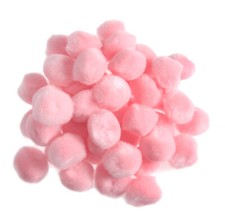 Trimits Pom Poms 1.3cm Pink - Pack of 100