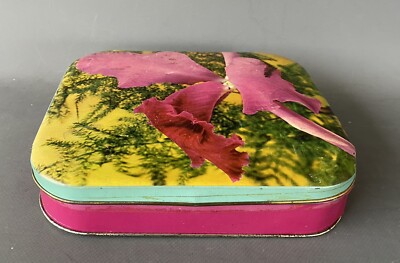 Pernigotti Tin Box With Orchid