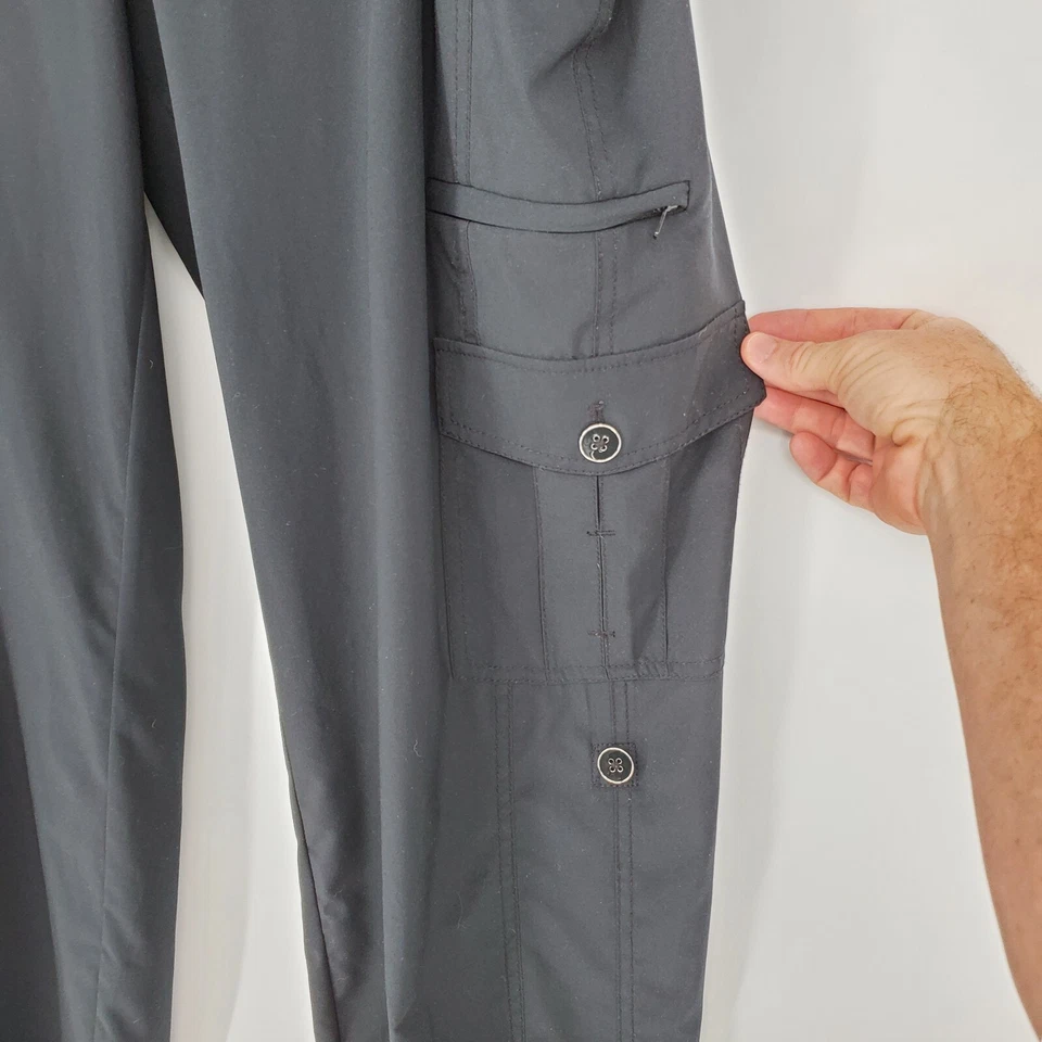 Pantalones cargo Soma Utility para mujer grandes negros de tela elástica Foto 4 de 4