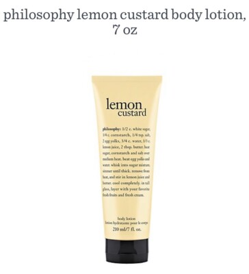 NEW - philosophy LEMON CUSTARD Body Lotion, 7 oz. tube