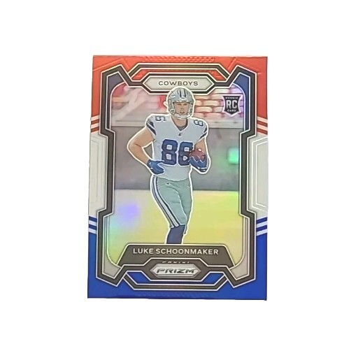 2023 Panini Prizm Red White Blue #325 Luke Schoonmaker RC (COWBOYS) !!