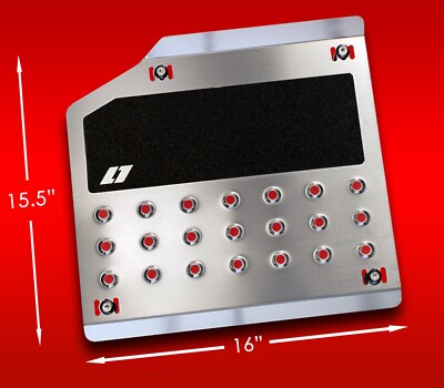 Level 7 Performance - Universal Racing Heel Plate - Large, Aluminum 15.5''x16''
