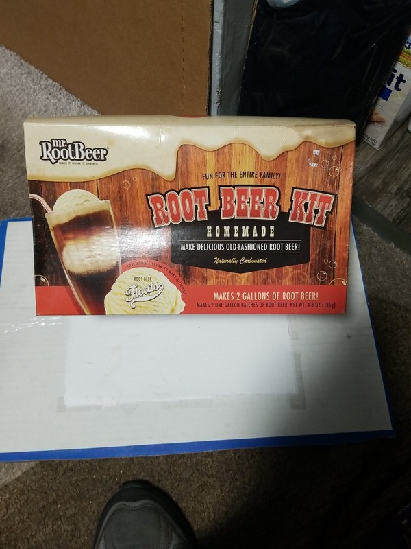 Mr. RootBeer Home Brewing Root Beer  Kit with 4 Bottles Extra Flavoring Crystals