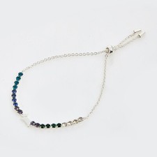 RADLEY SILVER TONE BRACELET WITH FACETED CUT GLASS EMBELLISHMENTS - NEW IN BOX