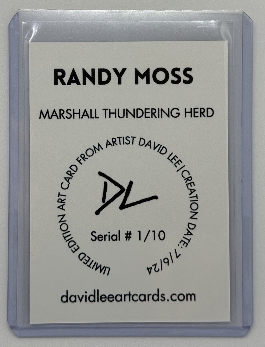 Randy Moss Limited Edition Signed Marshall Thundering Herd Trading