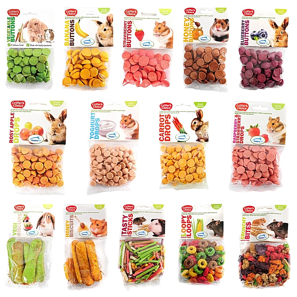 Small Pet Treats Critter's Choice Small Animal Hamsters Guinea Pigs Rabbits Mice