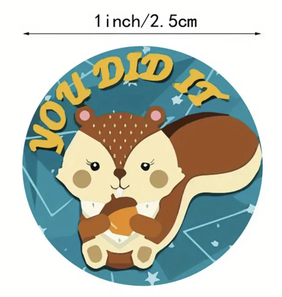 Positive Reward Teacher Merit Stickers 2.5cm 50/100pc Classroom Award Kids Party