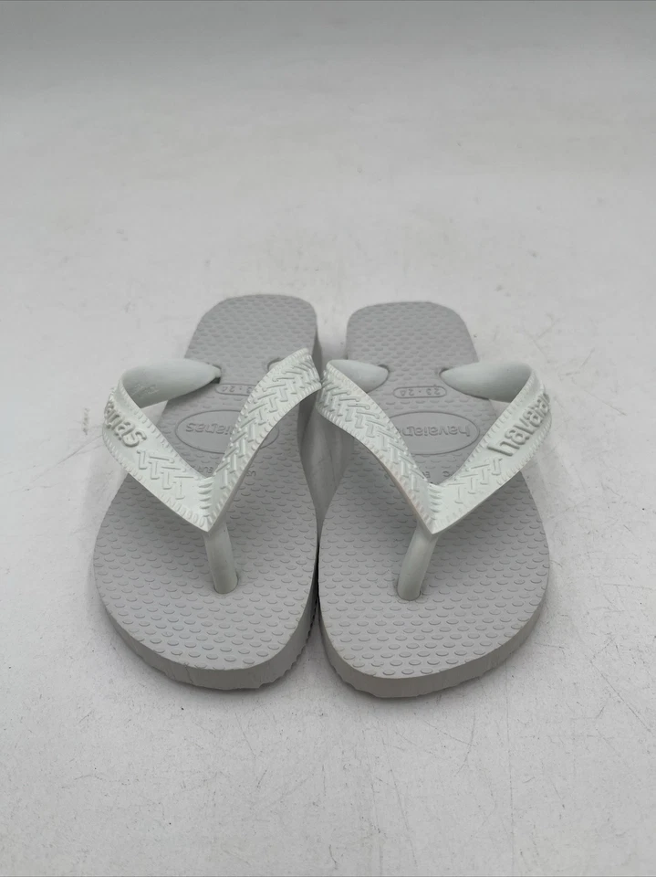 婴儿 Havaianas TOP 白色露趾拖鞋凉鞋 9C 码 — 第 2/4 张图片