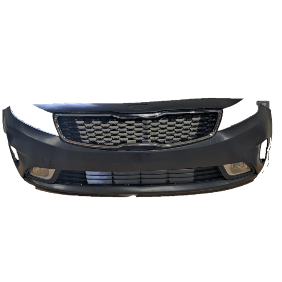 2017 年 FITS 起亚 FORTE FRONT BUMPER 套装 GRILL FOG LAMPS 全新 未上色 — 第 2/4 张图片