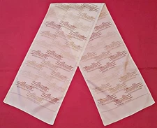 VINTAGE AUTHENTIC SILHOUETTE  MODELLBRILLEN LOGO WHITE BROWN LONG WOMENS SCARF