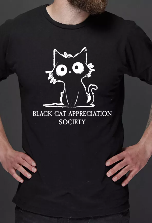 Black cat top t shirt