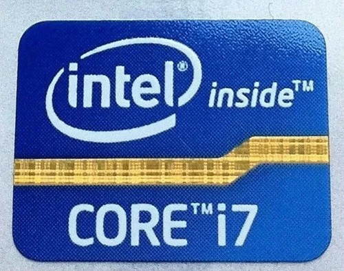 Intel Core i7 Sticker Decal Label Badge Emblem Symbol Computer Laptop PC Case - 第 1/1 張圖片