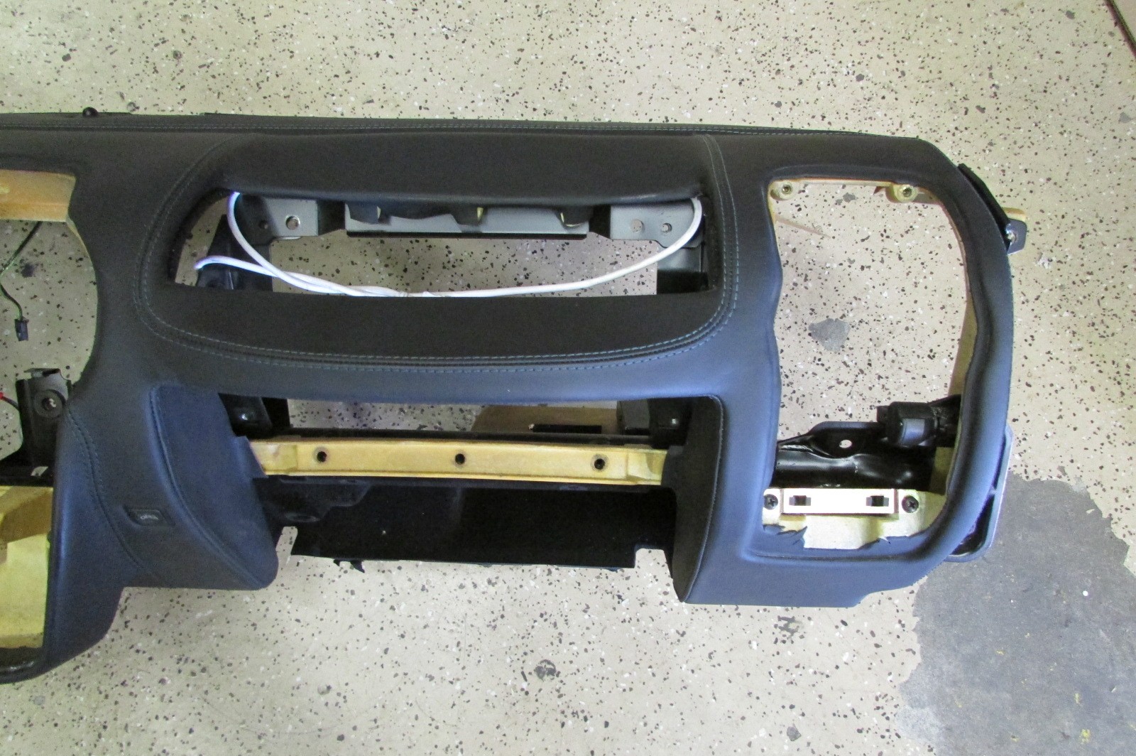 Ferrari F430, Dash Panel, Black/Blue Stitching, Scratches, P/N 67685000
