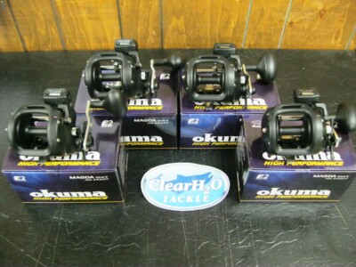 4PK OKUMA MAGDA DXT MA-30DXT LINE COUNTER TROLLING REELS SALMON WALLEYE STIPPER