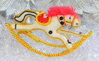 Satin Silky White Rocking Horse Christmas Ornament — photo 3